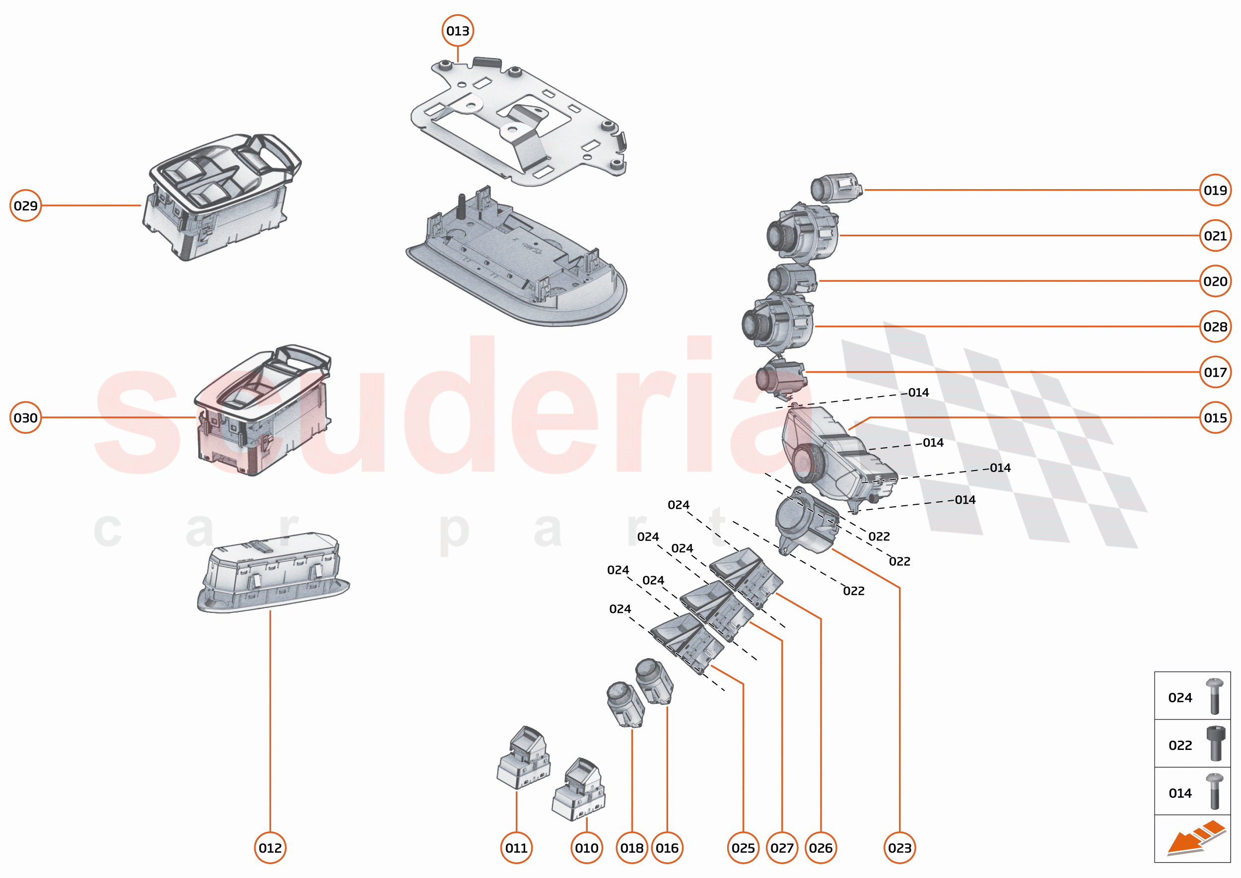 43 - ELECTRICAL SYSTEMS - 43.1 - INTERIOR SWITCHES of McLaren McLaren 720S Spider