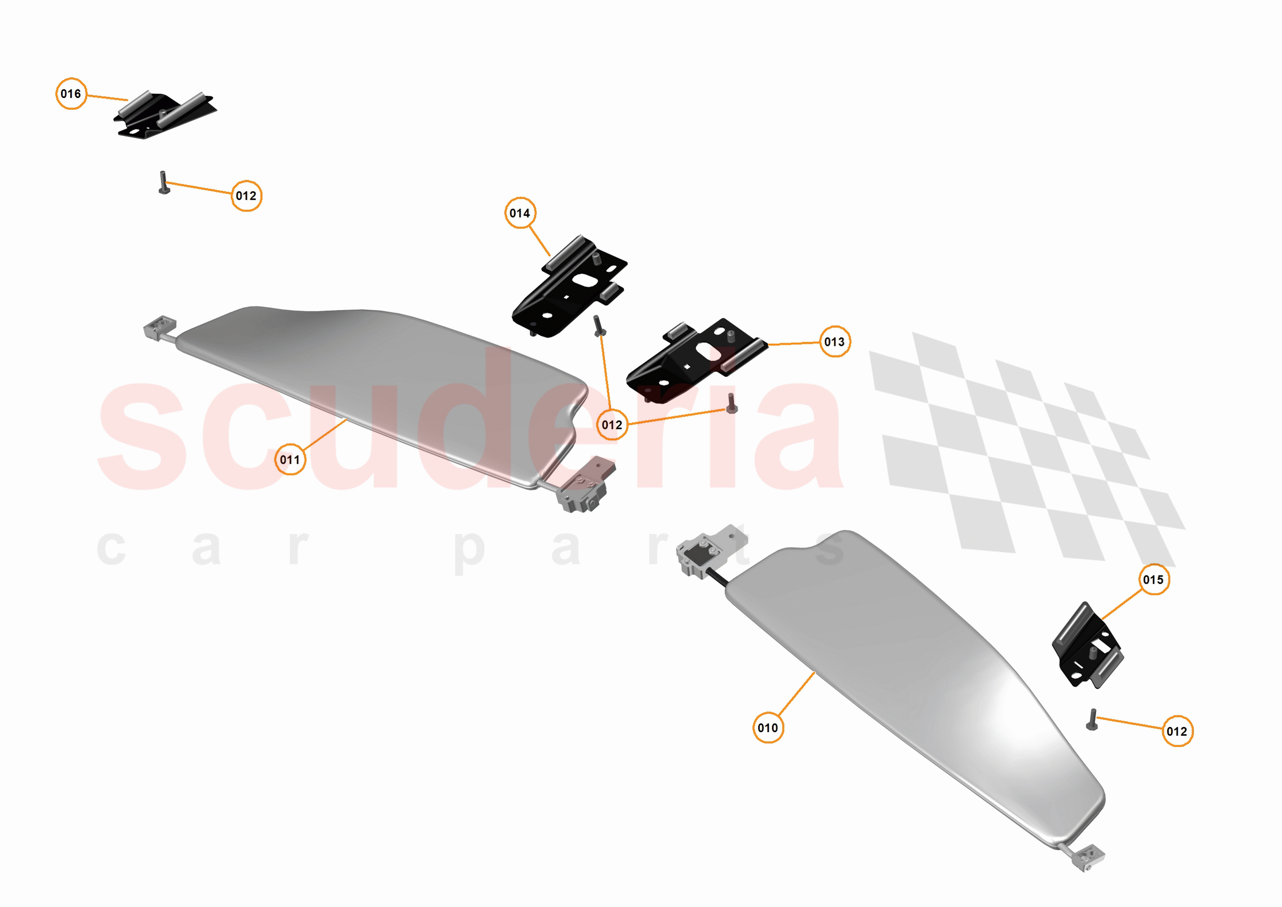 49 - INTERIOR SYSTEMS - 49.10 - SUNVISOR of McLaren McLaren P1 Coupe