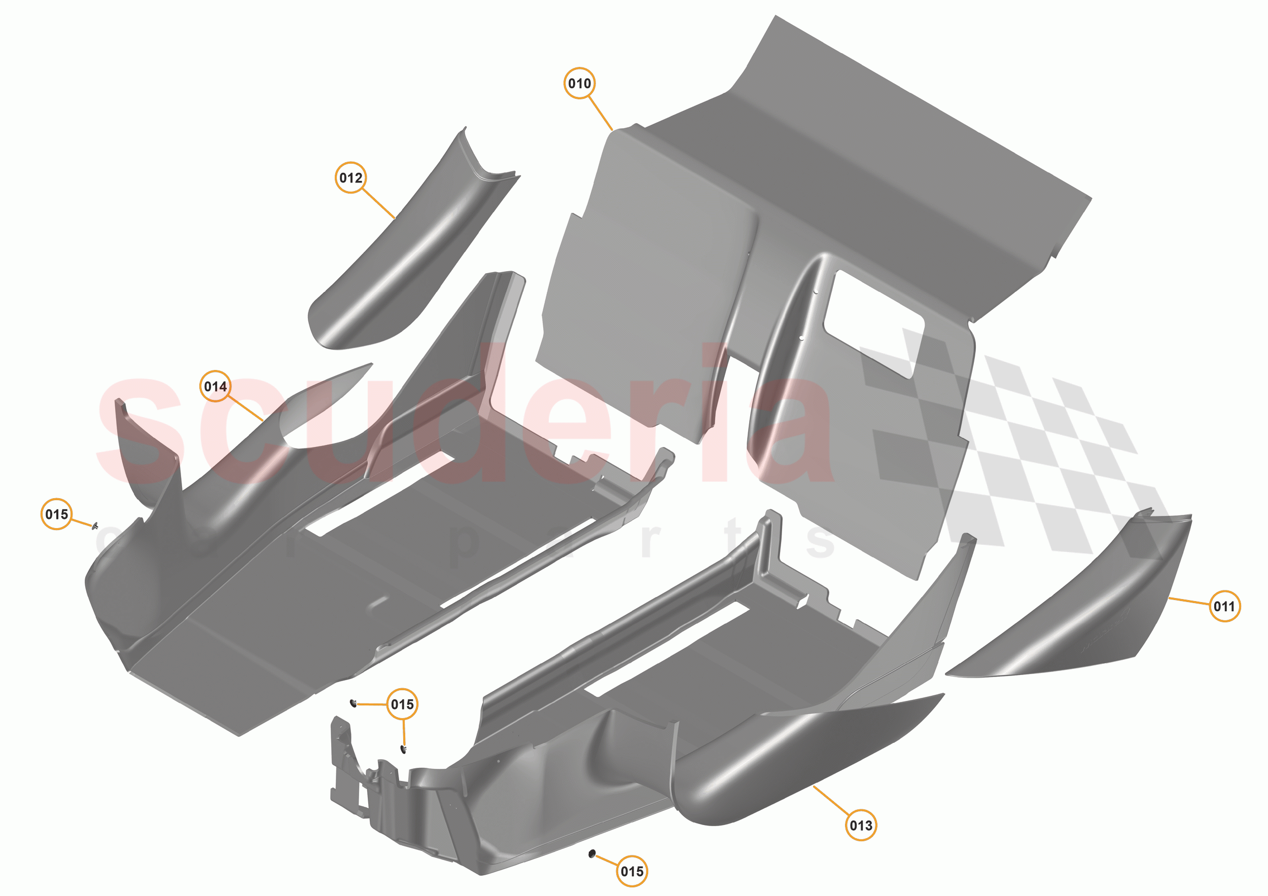 47 - INTERIOR SYSTEMS - 47.20 - LOWER & REAR TRIM - CARPETS & SILL COVERS of McLaren McLaren 540C Coupe