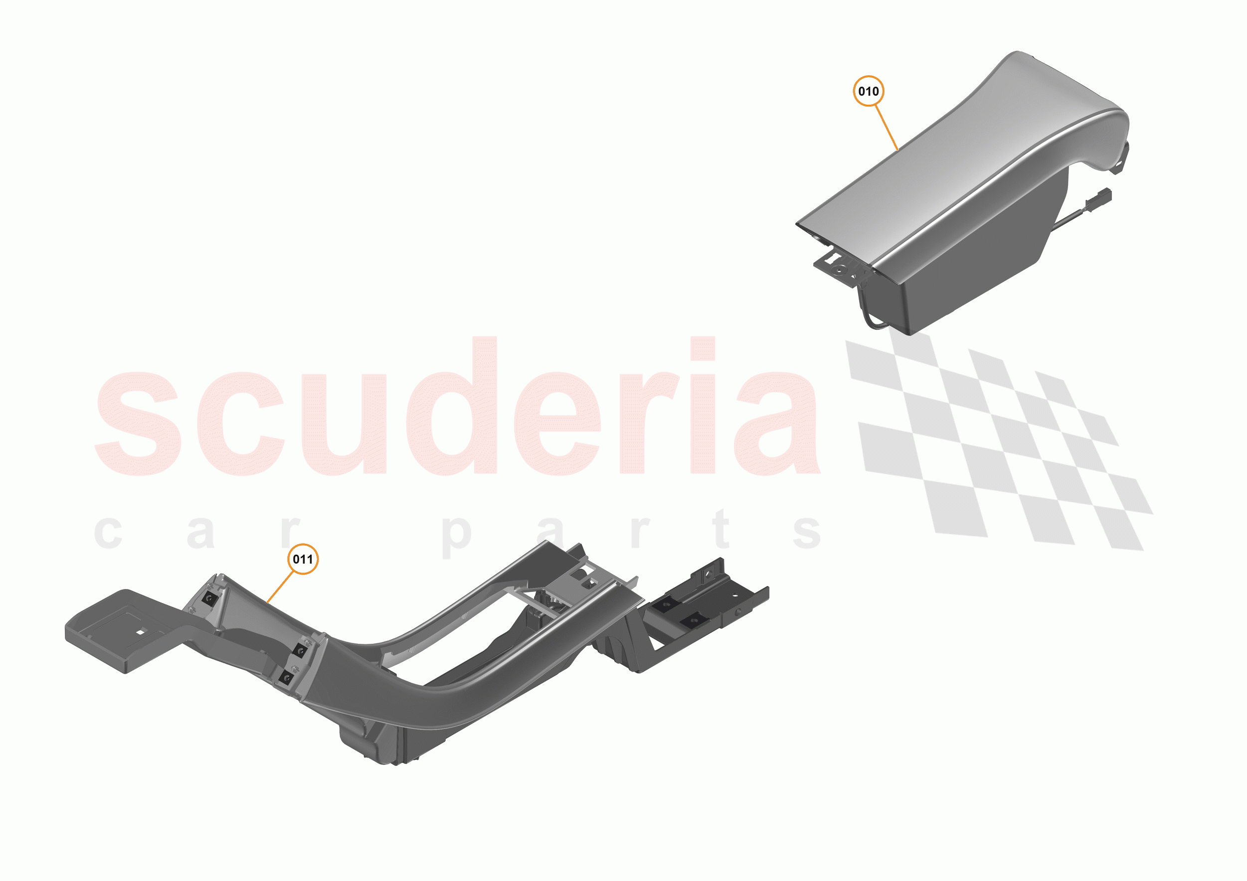 29 - N2 - TUNNEL CONSOLE ASSEMBLY - 29.3 - 01 - TUNNEL CONSOLE ASSEMBLY - LEATHER of McLaren McLaren 675LT Coupe