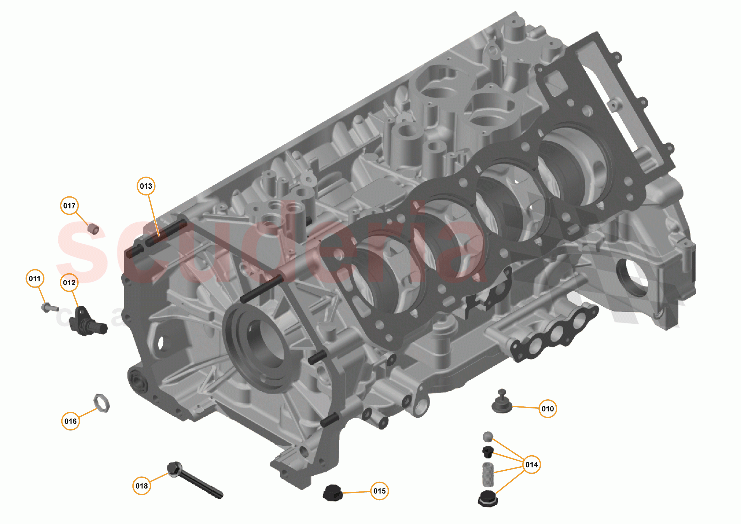 16 - F1 - POWER UNIT - 16.10 - 01 - POWER UNIT - CRANK POSITION + TRANSMISSION STUDS of McLaren McLaren 675LT Coupe