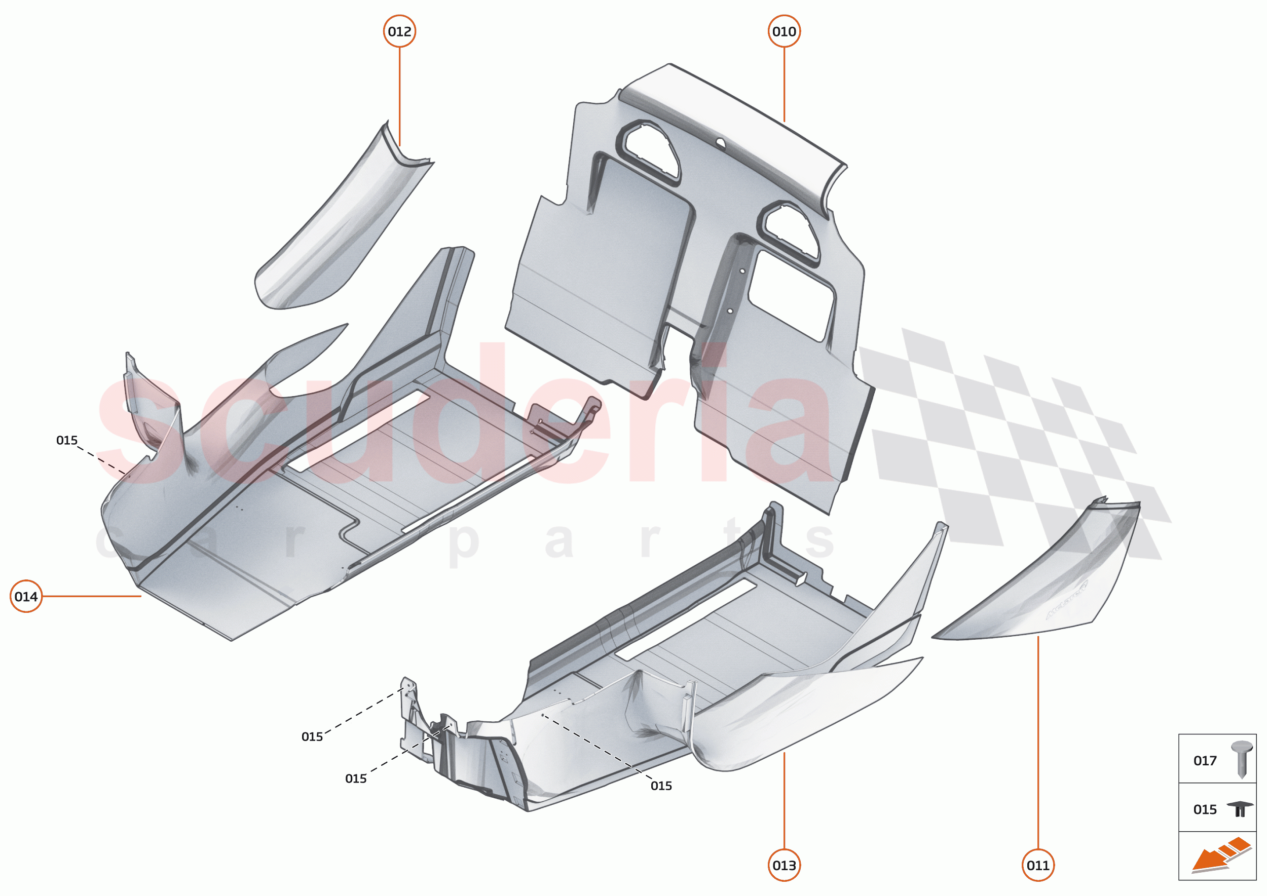 48 - INTERIOR SYSTEMS - 48.14 - LOWER & REAR TRIM - CARPETS & SILL COVERS of McLaren McLaren 600LT Spider
