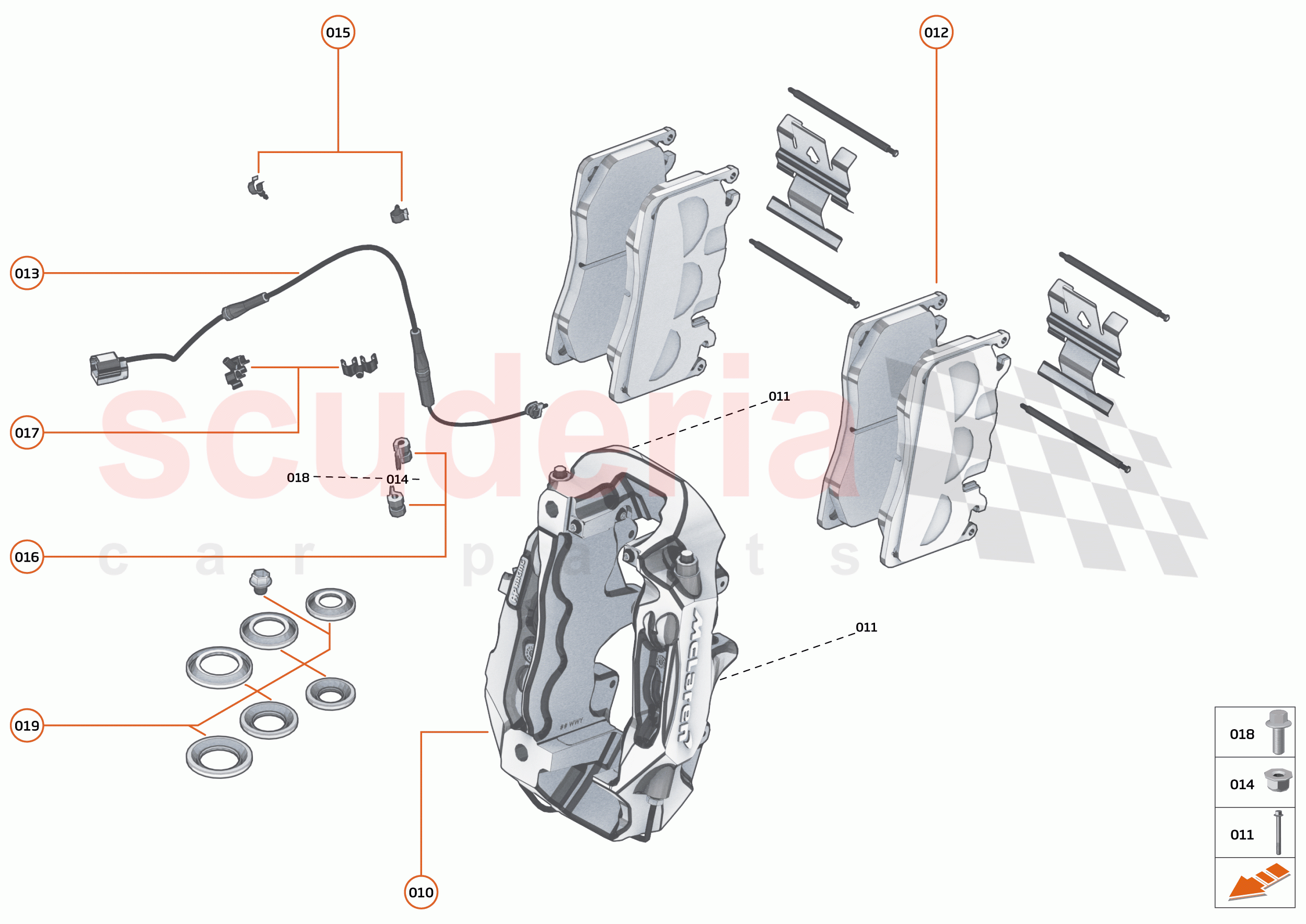 23 - BRAKES - FRONT - 23.2 - BRAKE CALIPERS FRONT of McLaren McLaren 765LT