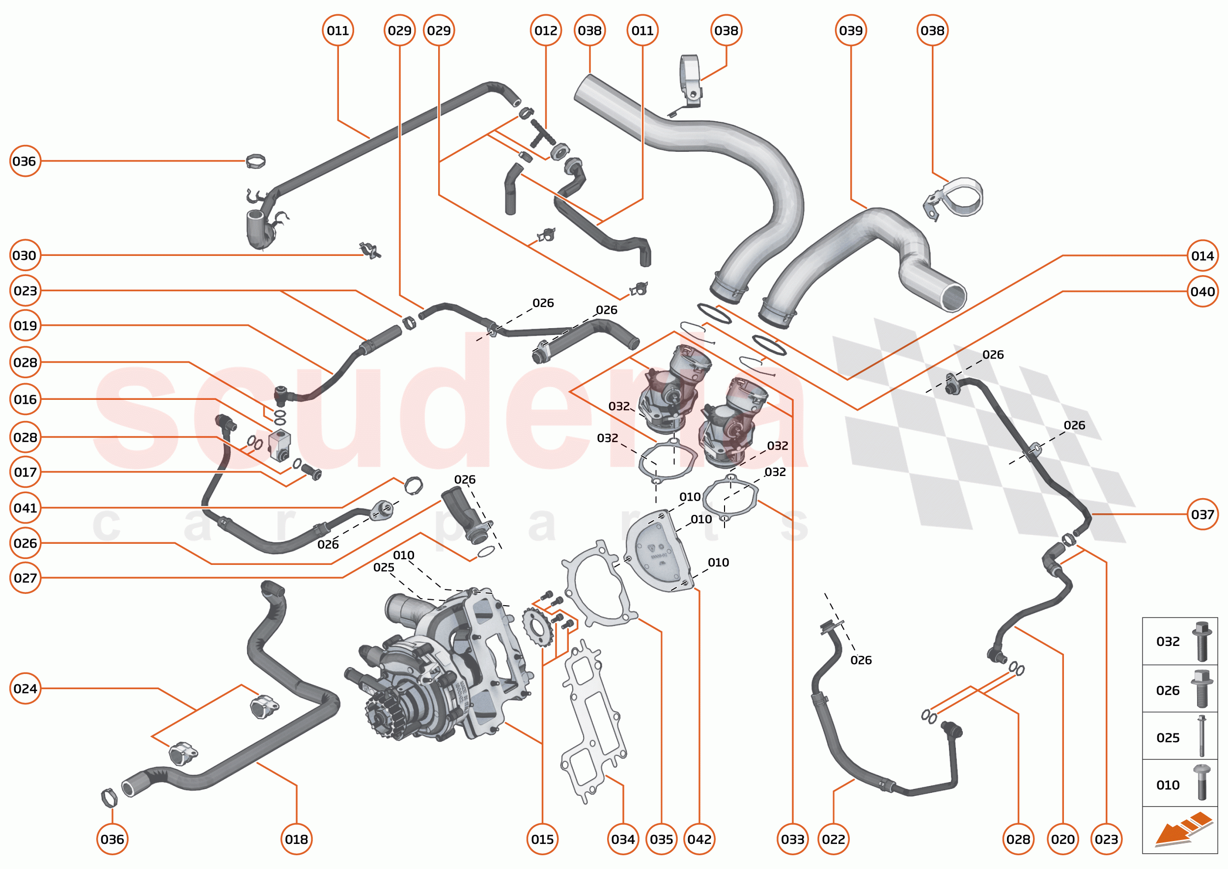 33 - ENGINE - 33.12 - ENGINE WATER PUMP & WATER CIRCUIT of McLaren McLaren 600LT
