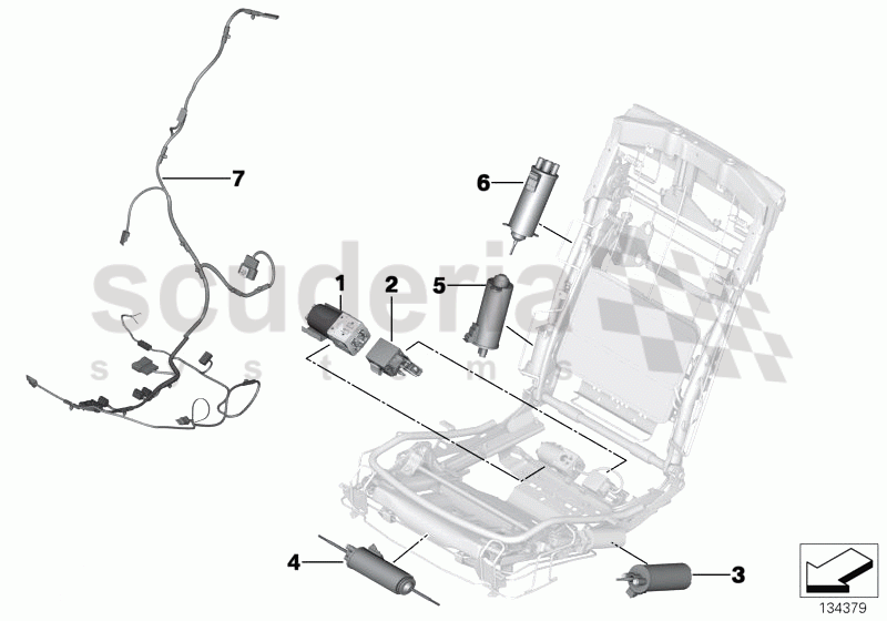 Seat, rear, electrical system and drives of Rolls Royce Rolls Royce Phantom