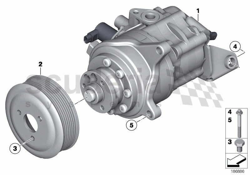 Power steering pump of Rolls Royce Rolls Royce Ghost Series I (2009-2014)
