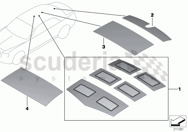 SOUND INSULATION ROOF of Rolls Royce Rolls Royce Ghost Series I (2009-2014)