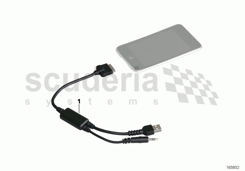 Cable adapter for Apple iPod of Rolls Royce Rolls Royce Ghost Series I (2009-2014)