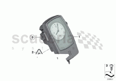 Analogue clock of Rolls Royce Rolls Royce Ghost Series I (2009-2014)