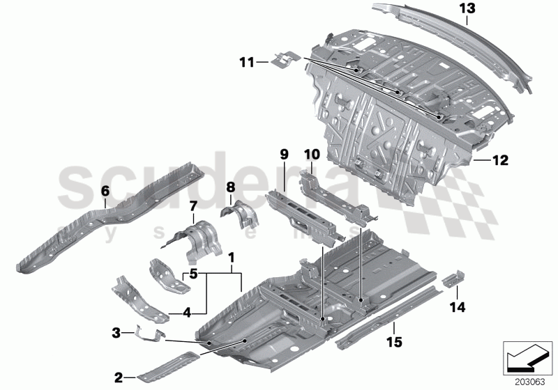 Partition trunk/Floor parts of Rolls Royce Rolls Royce Ghost Series I (2009-2014)
