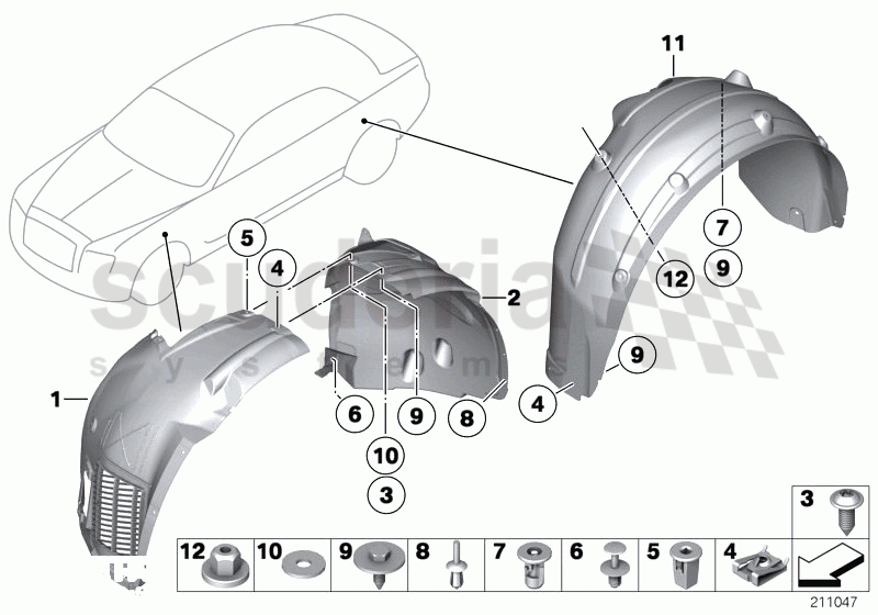 Wheelarch trim of Rolls Royce Rolls Royce Ghost Series I (2009-2014)