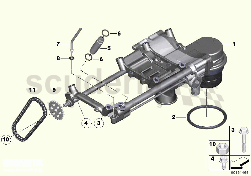 Lubrication system/Oil pump with drive of Rolls Royce Rolls Royce Phantom