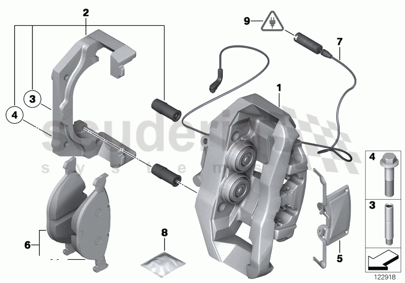 Front wheel brake-Brake pad sensor of Rolls Royce Rolls Royce Phantom Extended Wheelbase