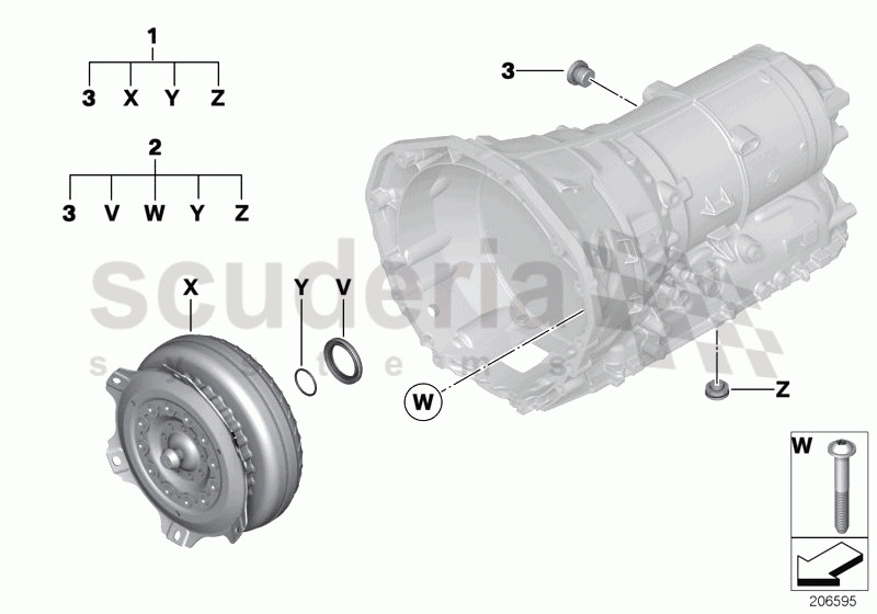 GA8HP90Z Torque converter/seal elements of Rolls Royce Rolls Royce Ghost Series I (2009-2014)
