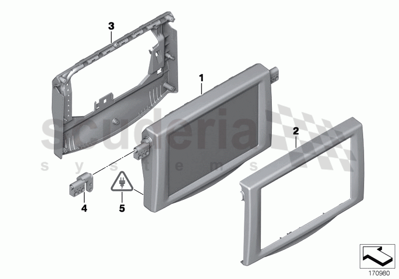 Rear compartment monitor of Rolls Royce Rolls Royce Ghost Series I (2009-2014)