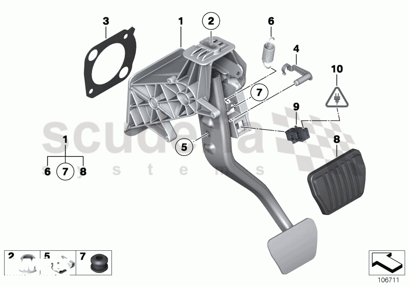 PEDALS SUPPORTING BRACKET/BRAKE PEDAL of Rolls Royce Rolls Royce Ghost Series I (2009-2014)