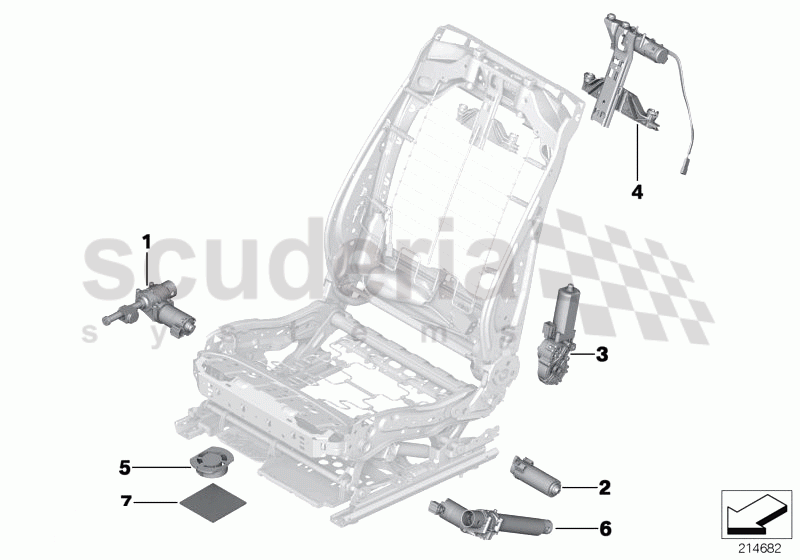 Seat, front, actuations electr. of Rolls Royce Rolls Royce Ghost Series I (2009-2014)