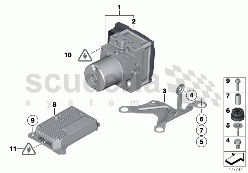Hydro unit DSC/control unit/fastening of Rolls Royce Rolls Royce Ghost Series I (2009-2014)