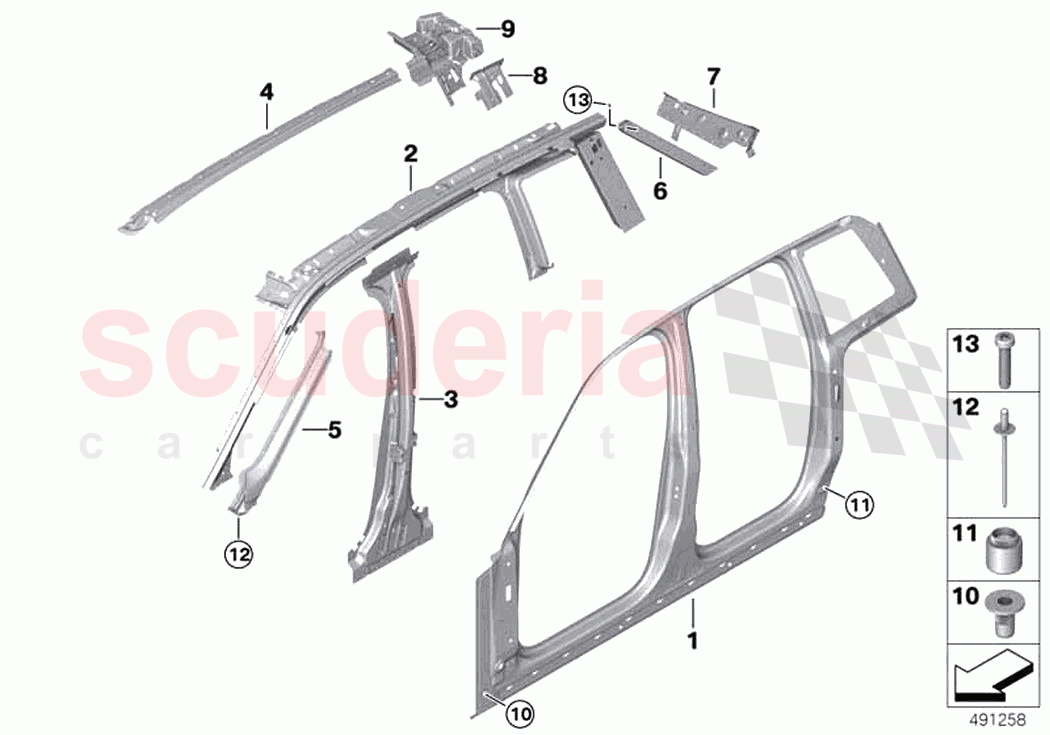 Side frame of Rolls Royce Rolls Royce Cullinan RR31(2017-2023)