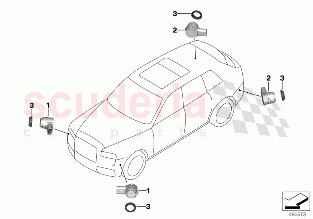 Parking Assistant PMA of Rolls Royce Rolls Royce Cullinan RR31(2017-2023)
