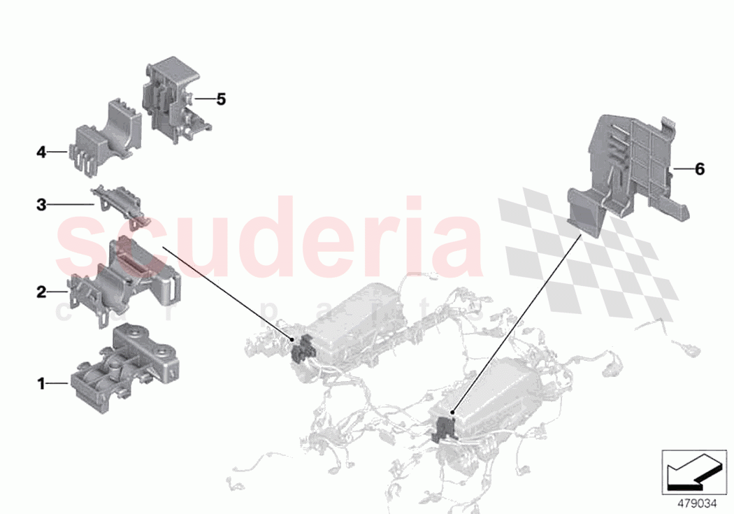 Fastener for wiring harness of Rolls Royce Rolls Royce Cullinan RR31(2017-2023)