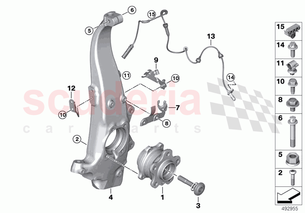 Carrier wheel bearing front of Rolls Royce Rolls Royce Cullinan RR31(2017-2023)