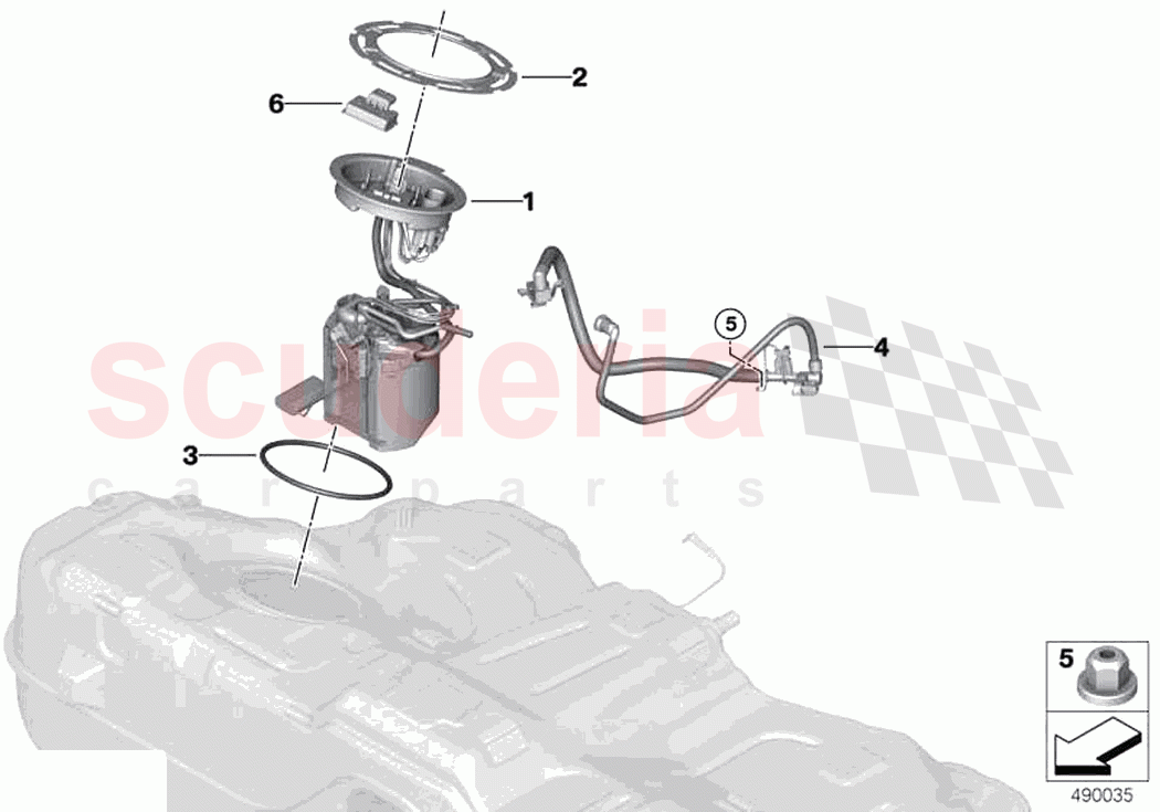 Fuel pump and fuel level sensor of Rolls Royce Rolls Royce Cullinan RR31(2017-2023)