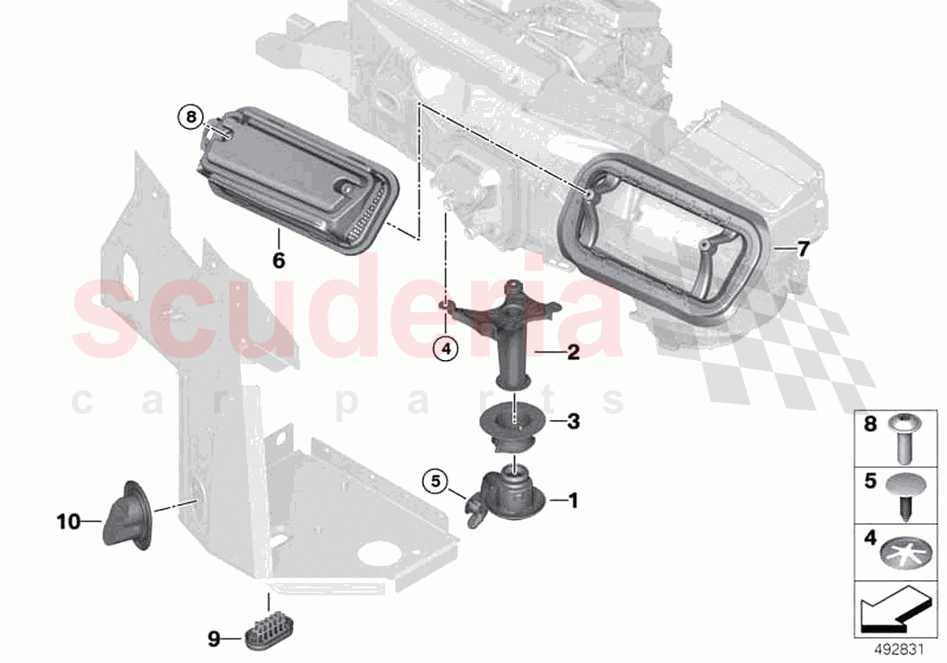 Assorted grommets seals of Rolls Royce Rolls Royce Cullinan RR31(2017-2023)