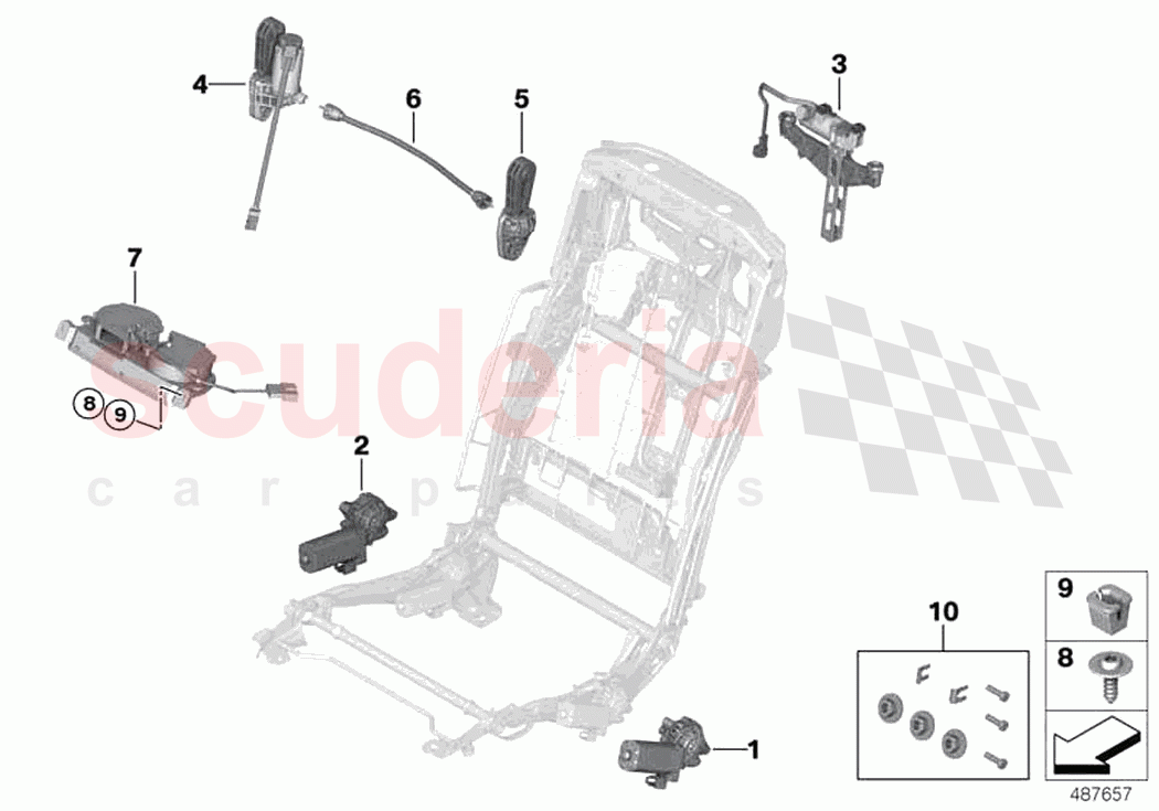 Seat rear electrical system and drives of Rolls Royce Rolls Royce Cullinan RR31(2017-2023)