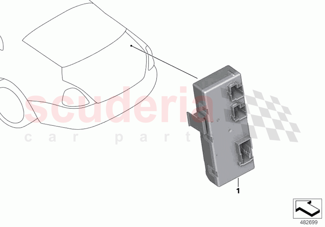 Control unit tailgate function module of Rolls Royce Rolls Royce Cullinan RR31(2017-2023)