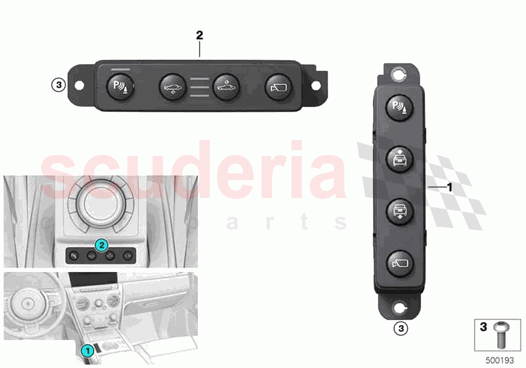 Operating unit centre console of Rolls Royce Rolls Royce Cullinan RR31(2017-2023)