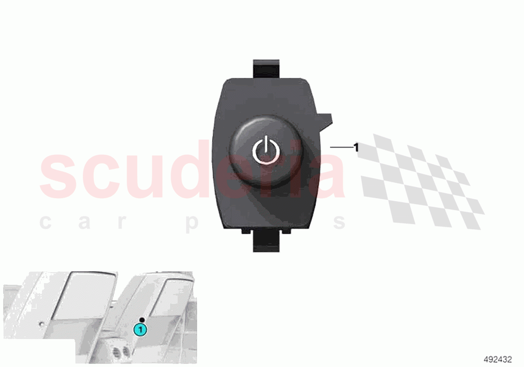 Rear Seat Entertainment switch of Rolls Royce Rolls Royce Cullinan RR31(2017-2023)