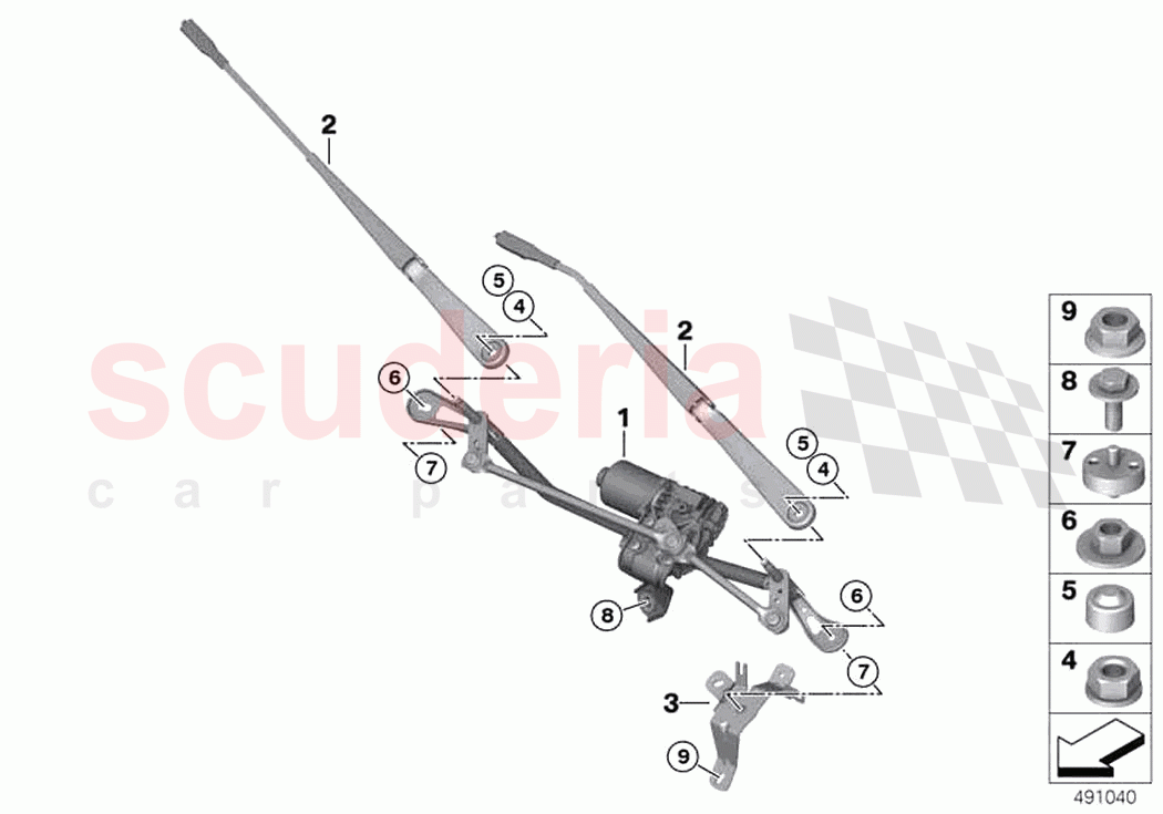 Single wiper parts of Rolls Royce Rolls Royce Cullinan RR31(2017-2023)