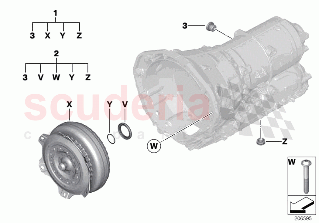 GA8HP90Z Torque converter seal elements of Rolls Royce Rolls Royce Dawn RR6(2017-2023)