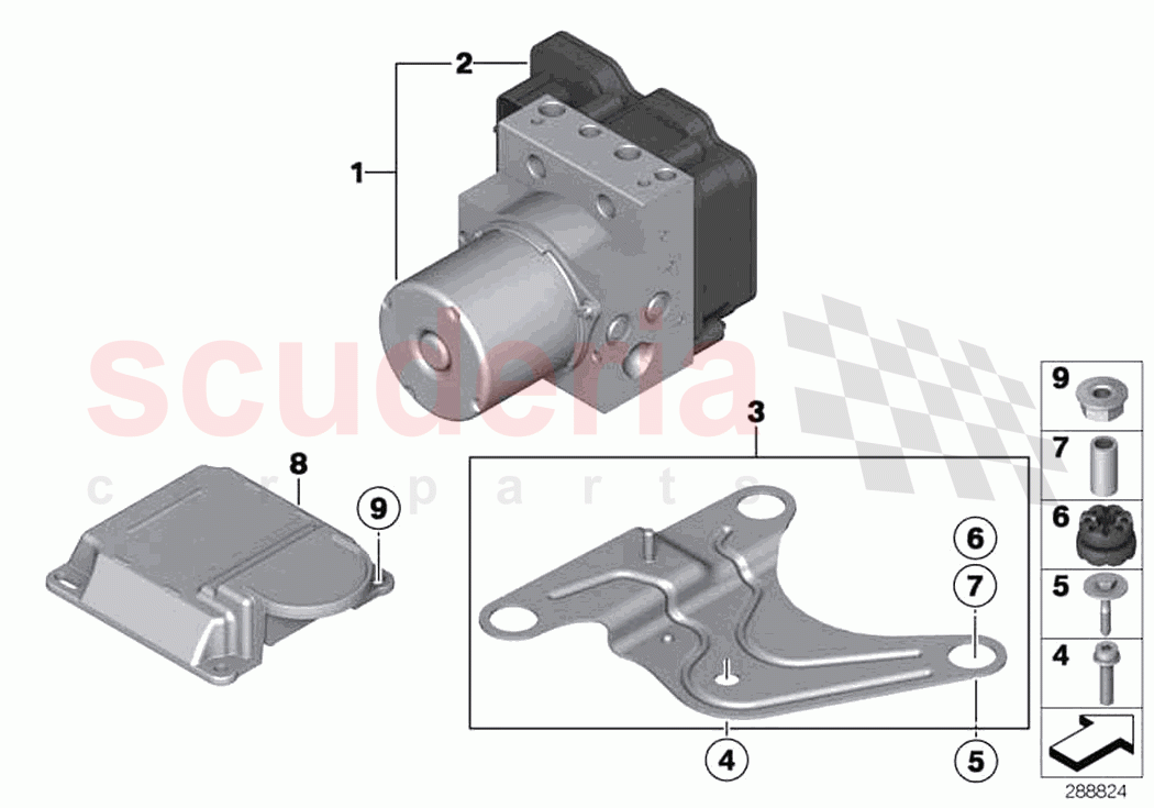 Hydro unit DSC control unit fastening of Rolls Royce Rolls Royce Dawn RR6(2017-2023)