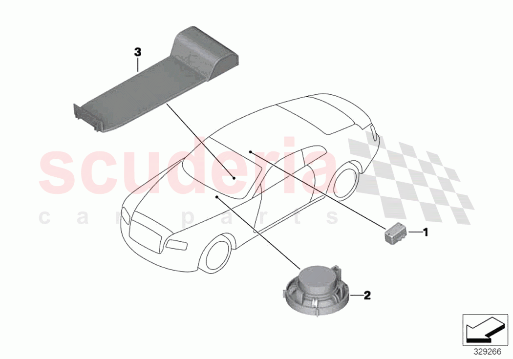 Single parts f hands free facility of Rolls Royce Rolls Royce Dawn RR6(2017-2023)