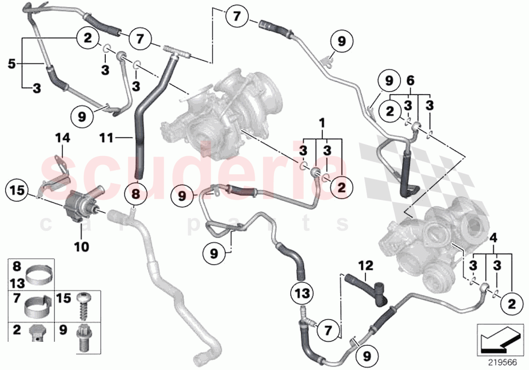 Cooling system exhaust turbocharger of Rolls Royce Rolls Royce Dawn RR6(2017-2023)