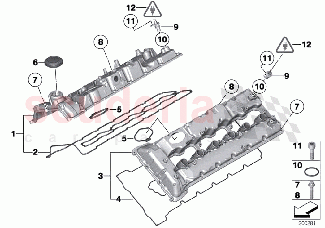 Cylinder head cover of Rolls Royce Rolls Royce Dawn RR6(2017-2023)