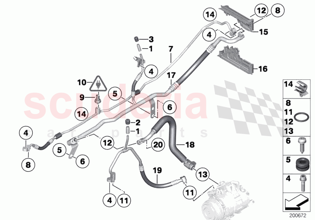 Coolant lines of Rolls Royce Rolls Royce Dawn RR6(2017-2023)