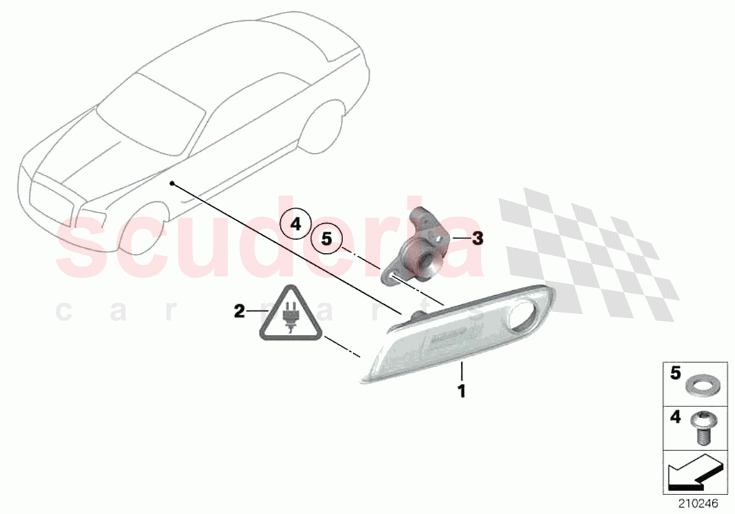 Side marker light of Rolls Royce Rolls Royce Dawn RR6(2017-2023)