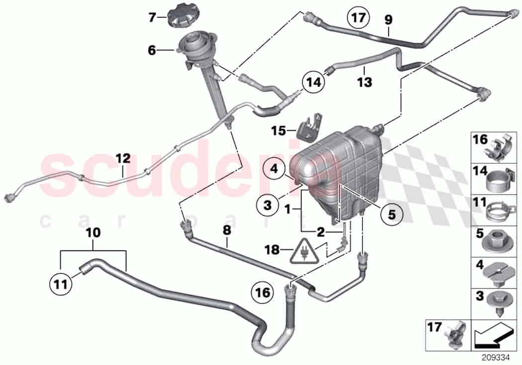 Expansion tank tubing of Rolls Royce Rolls Royce Dawn RR6(2017-2023)
