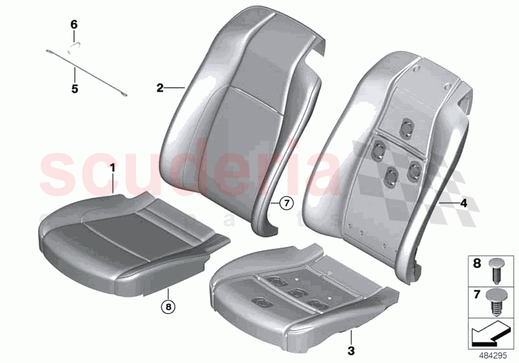 Seat front cushion cover A C seat of Rolls Royce Rolls Royce Dawn RR6(2017-2023)