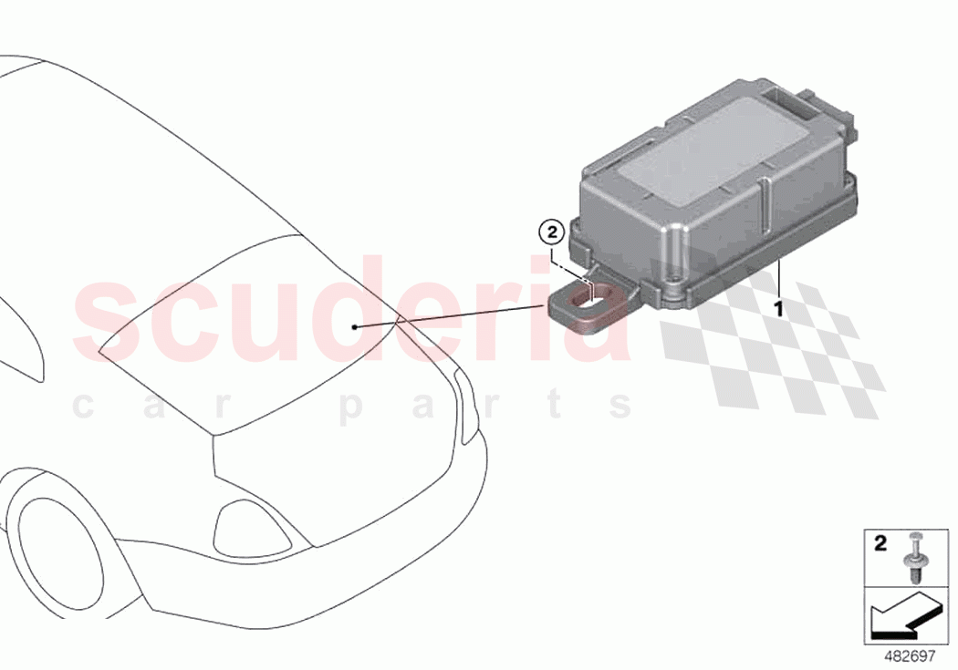 Control unit f radio remote control of Rolls Royce Rolls Royce Dawn RR6(2017-2023)