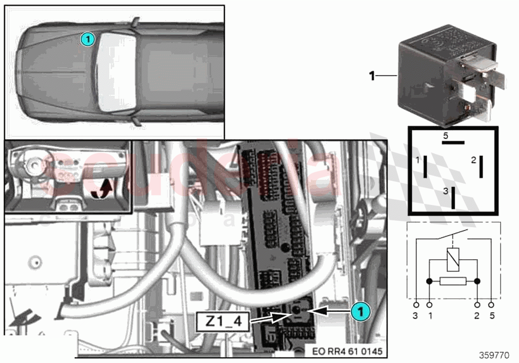 Relay terminal 30B Z1 4 of Rolls Royce Rolls Royce Dawn RR6(2017-2023)