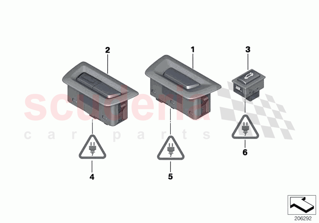 Switch rear lid and Centerlock of Rolls Royce Rolls Royce Dawn RR6(2017-2023)