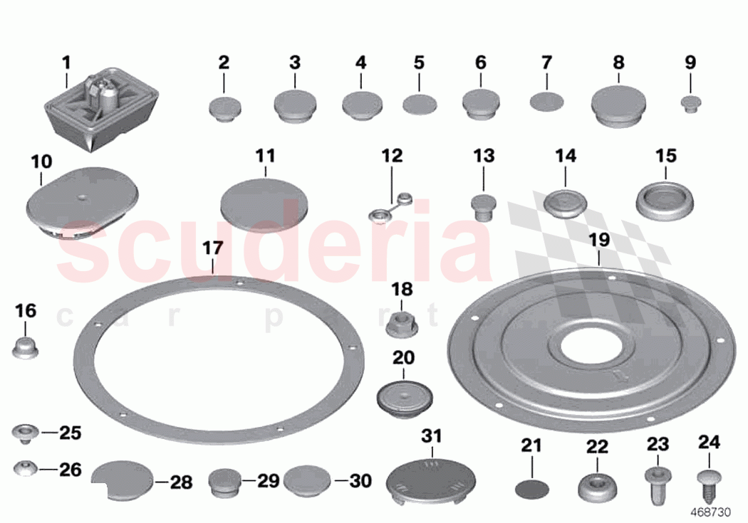 Sealing cap plug of Rolls Royce Rolls Royce Dawn RR6(2017-2023)