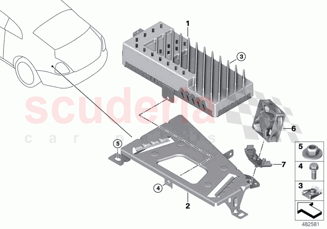 Amplifier bracket of Rolls Royce Rolls Royce Ghost Extended RR22(2019-2023)