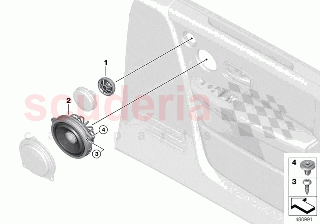 Single parts f front door loudspeaker of Rolls Royce Rolls Royce Ghost Extended RR22(2019-2023)