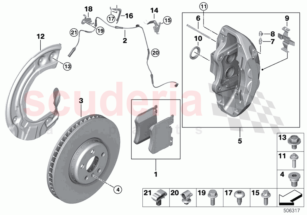Front wheel brake of Rolls Royce Rolls Royce Ghost Extended RR22(2019-2023)