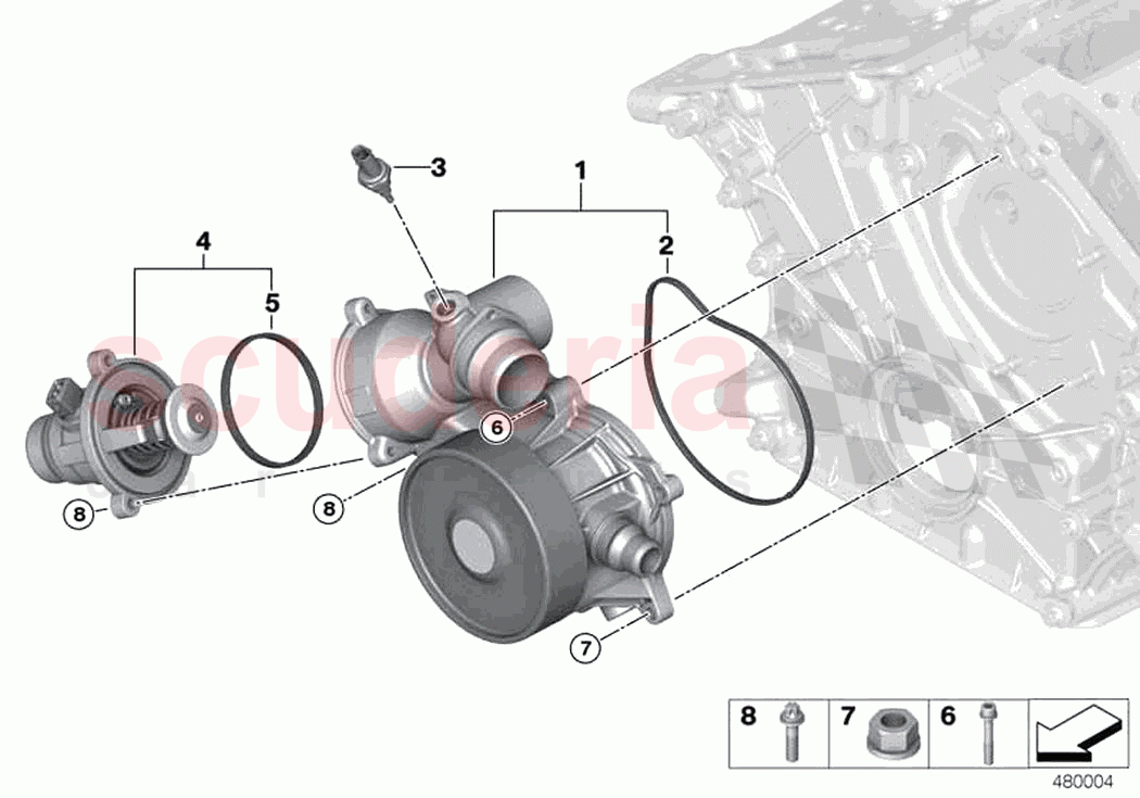 Cooling system coolant pump thermostat of Rolls Royce Rolls Royce Ghost Extended RR22(2019-2023)